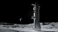 Le Starship lunaire très ambitieux de SpaceX que l'entreprise prévoit de livrer à la Nasa pour Artemis III. © SpaceX