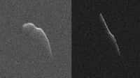 Non, ce n'est pas le père Noël, mais 2003 SD220, l'astéroïde qui nous frôle en ce 24 décembre. © Nasa/JPL-Caltech/GSSR