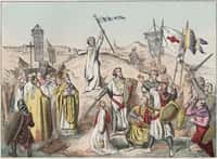 Première croisade : le siège et la prise de Jérusalem par les croisés menés par Godefroy. © RTS, Google images