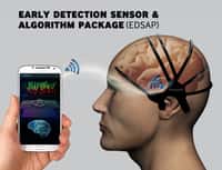 Le suivi d'un électroencéphalogramme à l'aide de ce&nbsp;casque discret et d'une analyse effectuée sur un smartphone pourrait suffire d'après des ingénieurs coréens, à détecter des signes annonciateurs d'un AVC. © Samsung
