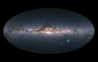 Image composite de la position et la luminosité de près de 1,7 milliard d’étoiles dans la Voie lactée mesurées avec précision par le satellite Gaia. © ESA, Gaia, DPAC