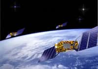Le système de positionnement par satellites européen baptisé Galileo, équivalent du GPS américain, comportera à terme 30 satellites. © ESA / J.Huart