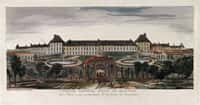 Hôpital royal de Bicêtre, porte des Gobelins à Paris, par Jacques Rigaud, XVIIIe siècle. © Wellcome Collection, Wikimedia Commons, domaine public