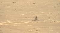 Ingenuity sur le sol de Mars. Image acquise le 28 avril par une des caméras Mastcam de Perseverance. © Nasa, JPL-Caltech, ASU 