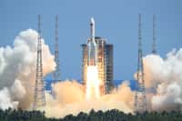 Décollage d'un lanceur Long March 5B avec à son bord le module Wentian de direction de la Station spatiale chinoise (juillet 2022). © China Aerospace Science and Technology Corporation