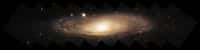 La galaxie d’Andromède, notre voisine située à quelque 2,5 millions d’années-lumière de notre Voie lactée, apparaît comme un véritable cannibale galactique, boulimique, dévorant d’autres galaxies. © © Local Group Survey Team and T.A. Rector (University of Alaska Anchorage), NOAO