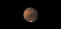 Mars, le 22 septembre, photographiée par Damian Peach. Sa taille apparente était alors de son maximum pour le cru 2020. Le Soleil, la Terre et la Planète rouge seront alignés le 13 octobre prochain. © Apod, Nasa