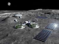 Concept de base lunaire étudié par l'Agence spatiale européenne. © ESA, P. Carril