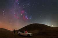 Image composites de la pluie d'étoiles filantes des Orionides. © Lu Shupei