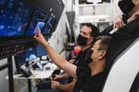 Entraînement de Thomas Pesquet à bord du Crew Dragon de SpaceX. Le spationaute de l'ESA l'utilisera pour sa seconde mission à bord de la Station spatiale internationale. © ESA, Nasa