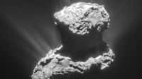 Les données provenant d’instruments embarqués à bord de la mission Rosetta de l’Agence spatiale européenne (ESA) ont permis de révéler des émissions aurorales ultraviolettes uniques autour de la comète Tchouri. © ESA, Rosetta, NavCam – CC BY-SA IGO 3.0