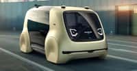 Le concept-car Sedric de Volkswagen est dépourvu de pédales et de volant, exactement comme la voiture autonome de Google. © Volkswagen

