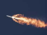 Starship lors de son premier vol d'essai. © SpaceX