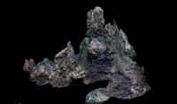 Une vue fixe de la reconstruction 3D de la source hydrothermale appelée «&nbsp;tour Eiffel&nbsp;», à 1.700&nbsp;m de profondeur sur la ride médio-atlantique, là où se fabriquent les deux plaques tectoniques de l’Atlantique ouest et est. La formation mesure environ 12&nbsp;m de hauteur. Le document interactif a été créé à partir d’un film réalisé par le ROV Victor 6000 dont le mouvement autour de cette structure a été précisément programmé. © Ifremer