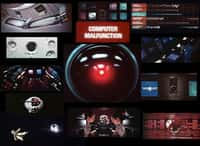 L'ordinateur HAL 9000 dans le film 2001, l'Odyssée de l'espace au centre de l'image. Crédit : Hollywood North Entertainment Services