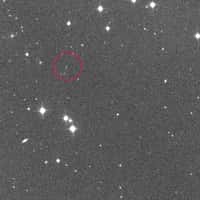 Dans le cercle rouge, l'astéroïde 2010 SO16. © Las Cumbres Observatory