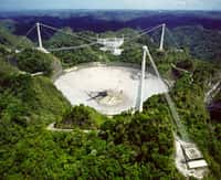 On observe des pulsars depuis longtemps avec le radiotélescope géant d'Arecibo ici sur cette photo. Crédit : Université de Durham