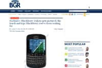 À Barcelone, RIM devrait dévoiler le Dakota, un BlackBerry combinant écran tactile et clavier physique. © BGR.com
