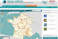 Le site en ligne des lieux radioactifs de France. © DR