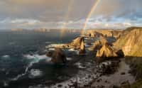 Les plus belles photos météo de l’année. Pinnacles of Light, île de Lewis, Écosse © Richard Fox, Royal Meteorological Society