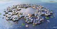 Oceanix city, une ville flottante conçue pour résister aux catastrophes climatiques. © BIG-Bjarke Ingels Group