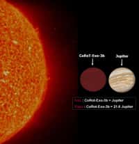 De la taille de Jupiter, Exo-3b est 21,6 fois plus massif... © OAMP