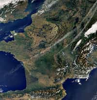 La France sans nuages, vue de l'Espace. Crédit Esa