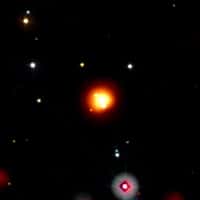 Images composites données par les instruments de Swift. En jaune et orange, l'image de GRB 080913 en gamma et X, le reste est en ultraviolet et dans le visible. Crédit : NASA/Swift/Stefan Immler