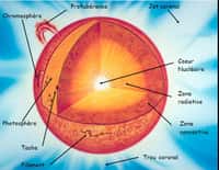 La structure du Soleil. Crédit : Institut d'Astrophysique de Paris