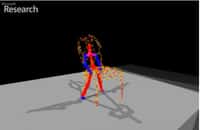 Voici la phase où KinÊtre crée les points de contacts entre le squelette virtuel de la personne et la structure de la chaise numérisée.&nbsp;© Microsoft Research