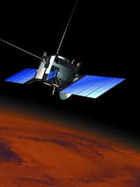 Vue d'artiste de Mars Express en orbite. Crédit : Esa