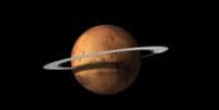 Mars pourrait s’entourer d’anneaux après avoir mis en pièces Phobos dans 20 à 70 millions d’années. © Tushar Mittal, Celestia 2001-2010, Celestia Development Team