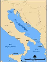 La mer Adriatique, zone la plus touchée par les mucilages marins. © S. Crouzet CC by-sa