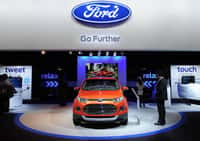 Ford présente une voiture connectée. Les voitures pourraient devenir des accessoires de smartphone comme les autres. © AFP Photo, Josep Lago