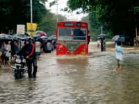 En 2005, l'Inde a connu une mousson particulièrement violente. À Bombay, huit cents personnes ont trouvé la mort, et un tiers de la ville était sous les eaux. Des précipitations record de 942 mm ont été enregistrées. © Hitesh Ashar, Wikipédia, cc by 2.0