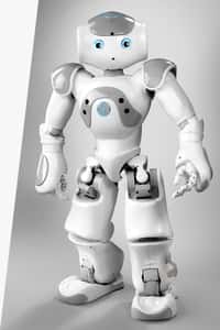 Nao, le petit humanoïde (58 centimètres, 4,3 kg), réfléchit sous Linux. © Aldebaran Robotics