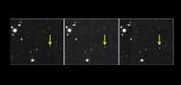 Le déplacement de 2012 VP113 enregistré durant deux heures le 5 novembre 2012. Cet objet est actuellement distant de 83 UA. Quelle sa taille&nbsp;? Est-il une planète naine&nbsp;? © Scott S. Sheppard, Carnegie Institution for Science
