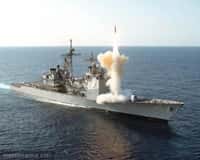 Missile SM-3 tiré depuis l'USS Lake Erie (image d’archive). Crédit US Navy.