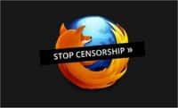 Sur la page d'accueil de la version américaine, Firefox militait aussi contre les projets de loi Sopa-Pipa, le 18 janvier 2012. © Fondation Firefox