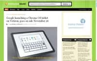Une vue d'artiste pour présenter une future tablette tactile de HTC dont le système d'exploitation serait le Chrome OS de Google. © Downloadsquad.com