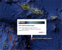 Les sites où la terre a tremblé, sous le plancher océanique, sont déjà repérés sur Google Earth.