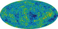 Les fluctuations thermiques du CMB vues par WMap. Peut-on y lire une phase de pré-Big Bang ? Crédit : Nasa/WMap Science Team