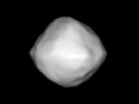 Cette image de l'astéroïde 1999 RQ36 a été générée par ordinateur à partir des données radar fournies par le radiotélescope d'Arecibo. © Nasa/NSF/Cornell/Nolan