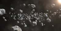 Dans la ceinture d’astéroïde, Albert Uderzo navigue en compagnie d’Astérix, Obélix, Idéfix et Panoramix. © flashmovie, Adobe Stock