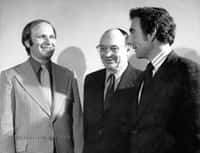 De gauche à droite, John Robert Schrieffer, John Bardeen et Leon Cooper, les auteurs de la théorie BCS. © University of Illinois