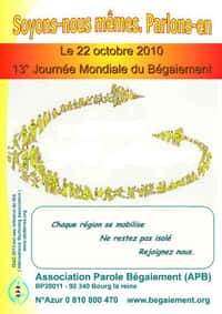 L'association Parole-bégaiement organise en France, en Suisse et en Belgique la 13e Journée mondiale du bégaiement. © APB