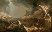 Quelles sont les causes de la chute de l'Empire romain d'Occident. Ici, peinture La Destruction (1836), de Thomas Cole. © Thomas Cole, Wikimedia Commons, DP