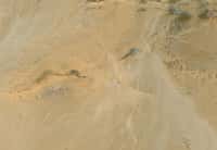 C'est grâce aux images satellites que le cratère Kamil (au centre de cette photographie montrant un coin du désert égyptien) a été découvert en 2008. Crédit Google Earth
