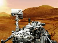 Une vue d'artiste du rover Curiosity sur Mars. Sa mission devrait durer 2 ans au minimum si tout va bien. Il a coûté 2,5 milliards de dollars. © Nasa/JPL-Caltech 