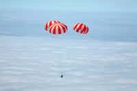 Retour sur Terre de la capsule Dragon, après son premier vol d'essai en décembre 2010. Le premier vol à destination de l'ISS est prévu le 30 avril. © SpaceX